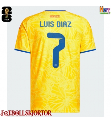 Colombia Luis Diaz #7 Hemmatröja VM 2026 Kortärmad